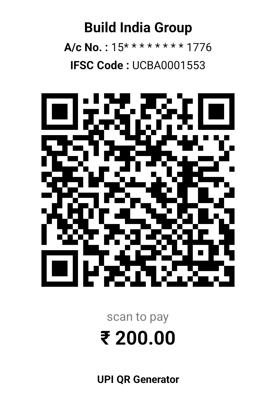 Pay ₹200 – Build India Group